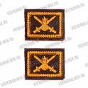 Нашивка с липучкой эмблема петличная (Сухопутные войска), защитная