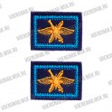 Нашивка с липучкой эмблема петличная (Сухопутные войска), защитная с желтой вышивкой