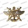 Эмблема петличная Службы военных сообщений (СВС) (новая) золотая